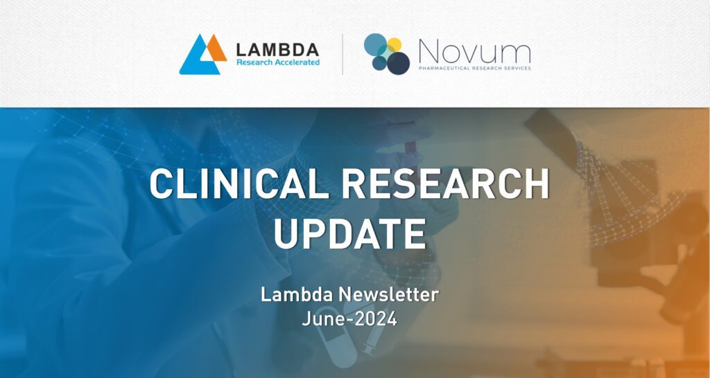 Newsletter cover image with the title "Clinical Research Updates - Latest Newsletter June 2024"